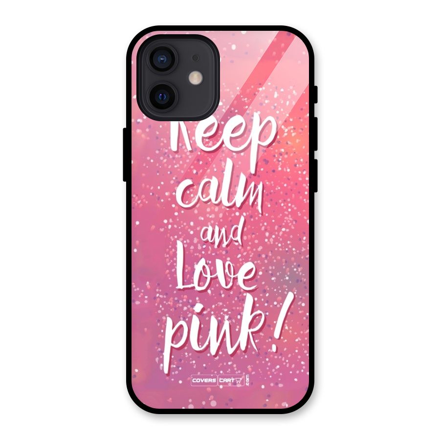 Love Pink Glass Back Case for iPhone 12