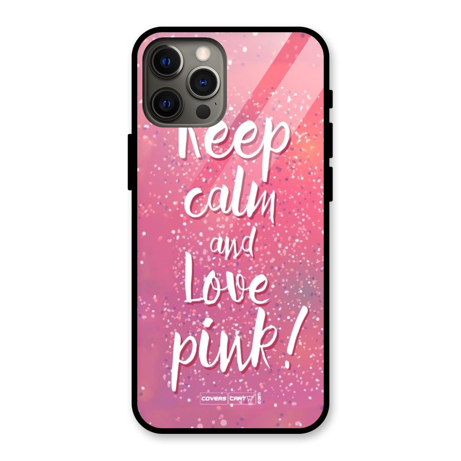 Love Pink Glass Back Case for iPhone 12 Pro Max