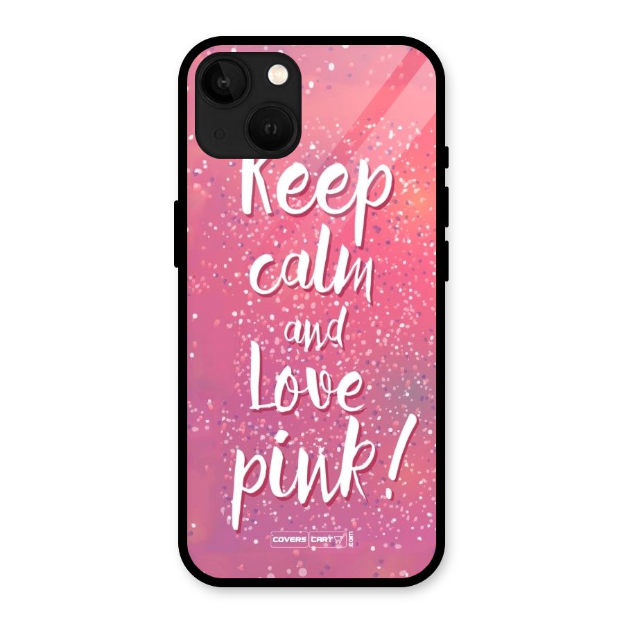 Love Pink Glass Back Case for iPhone 13