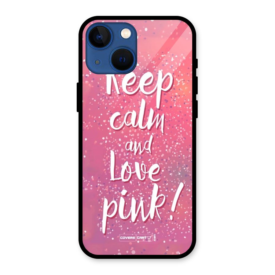 Love Pink Glass Back Case for iPhone 13 Mini