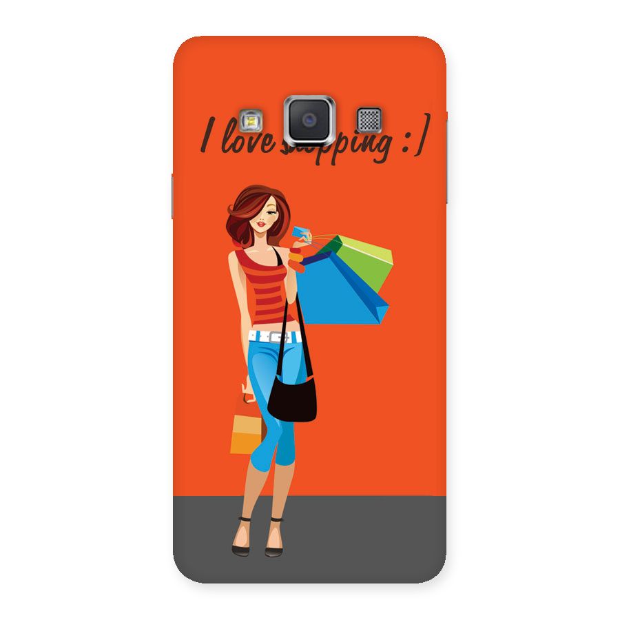 Love Shopping Classy Girl Back Case for Galaxy A3