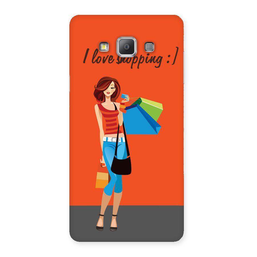 Love Shopping Classy Girl Back Case for Galaxy A7
