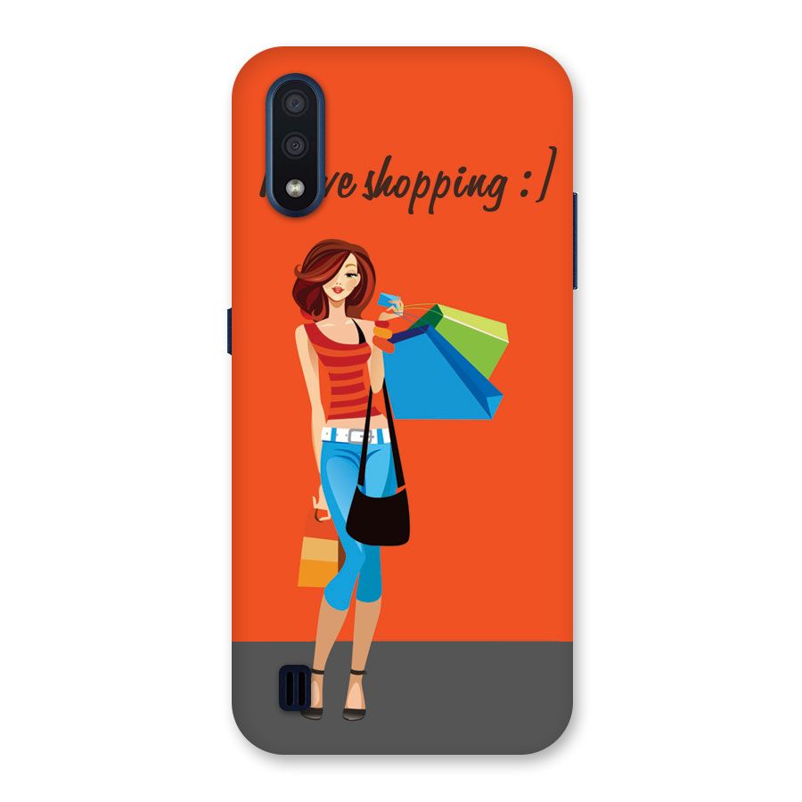 Love Shopping Classy Girl Back Case for Galaxy M01