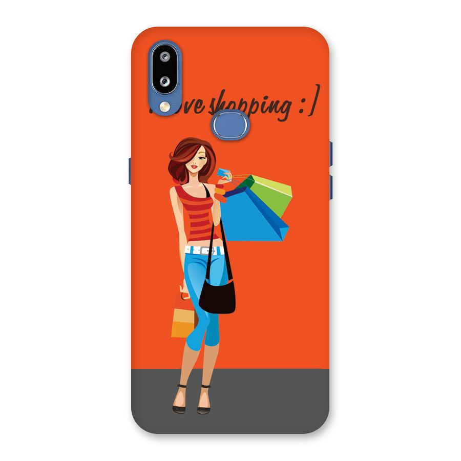 Love Shopping Classy Girl Back Case for Galaxy M01s