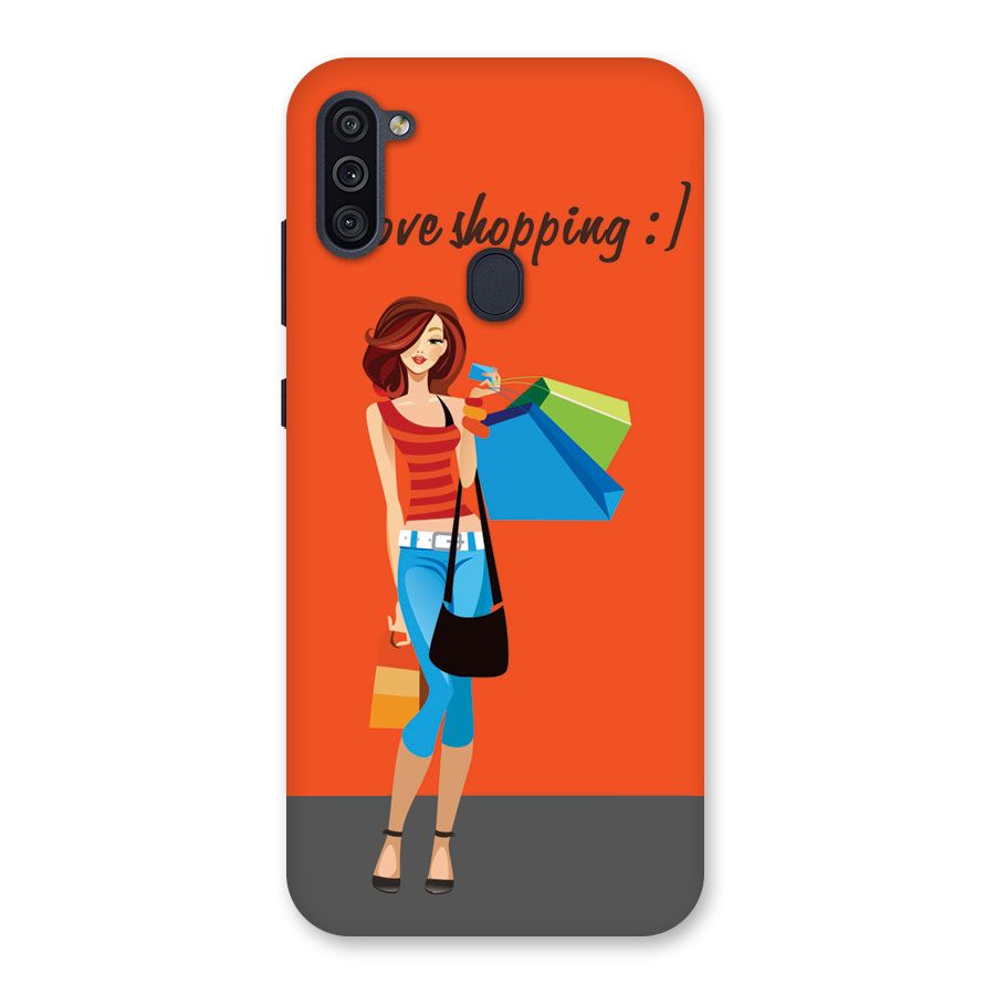 Love Shopping Classy Girl Back Case for Galaxy M11