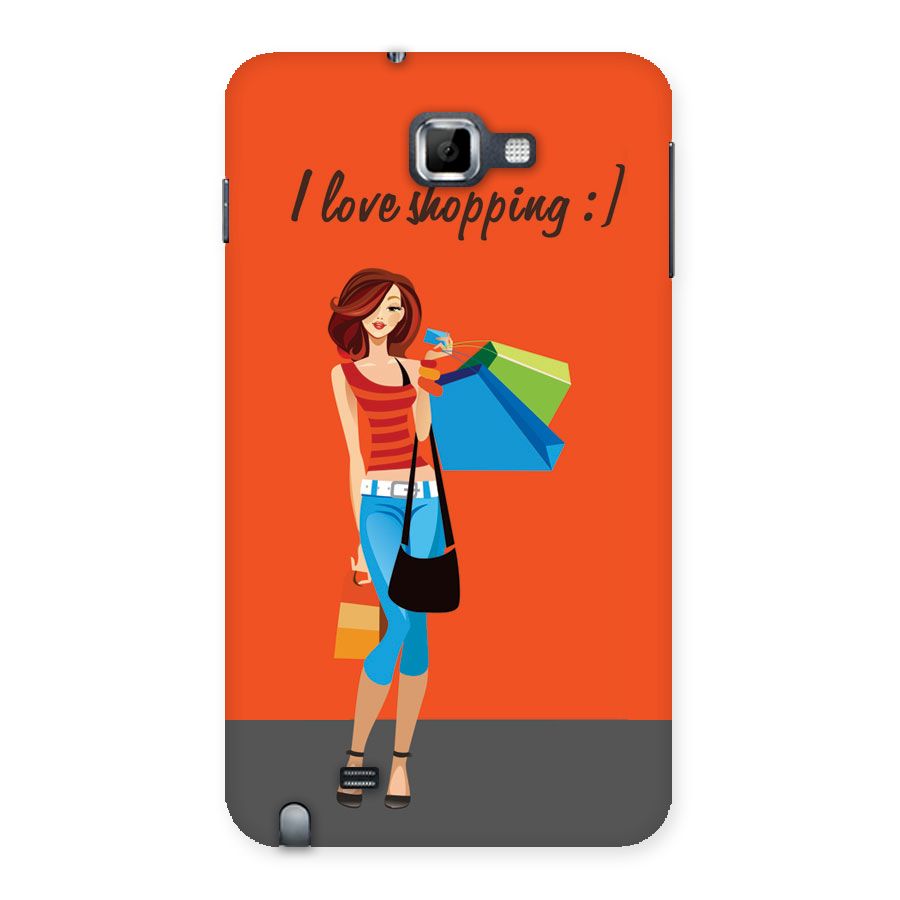 Love Shopping Classy Girl Back Case for Galaxy Note