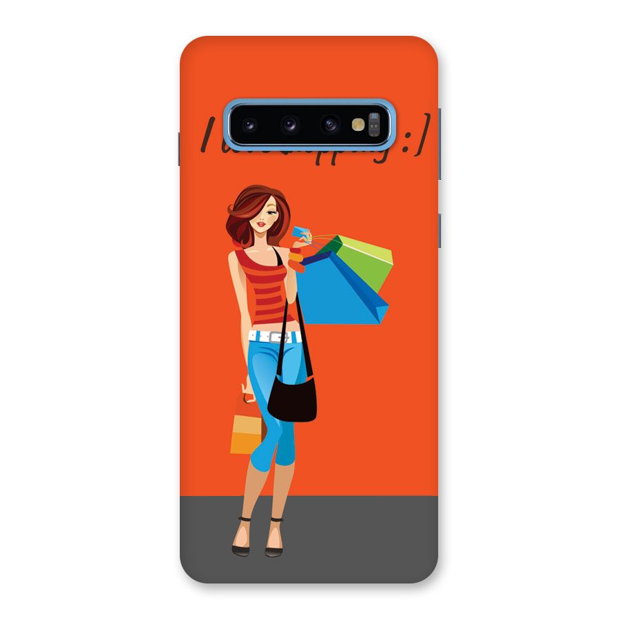 Love Shopping Classy Girl Back Case for Galaxy S10