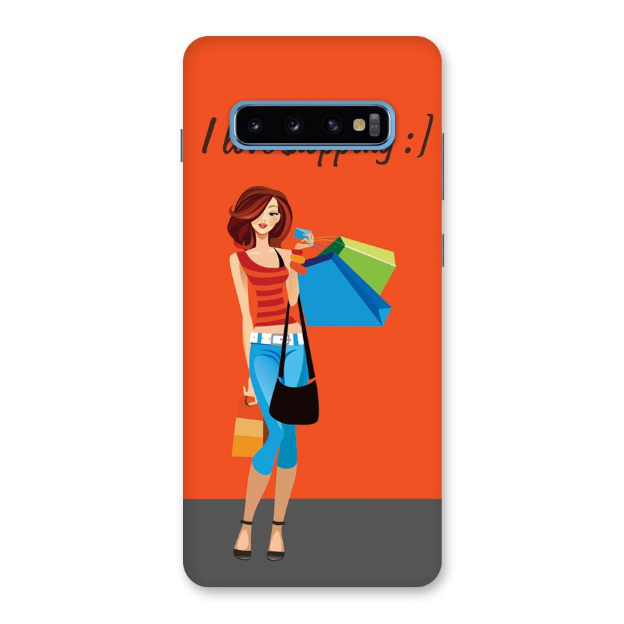 Love Shopping Classy Girl Back Case for Galaxy S10 Plus