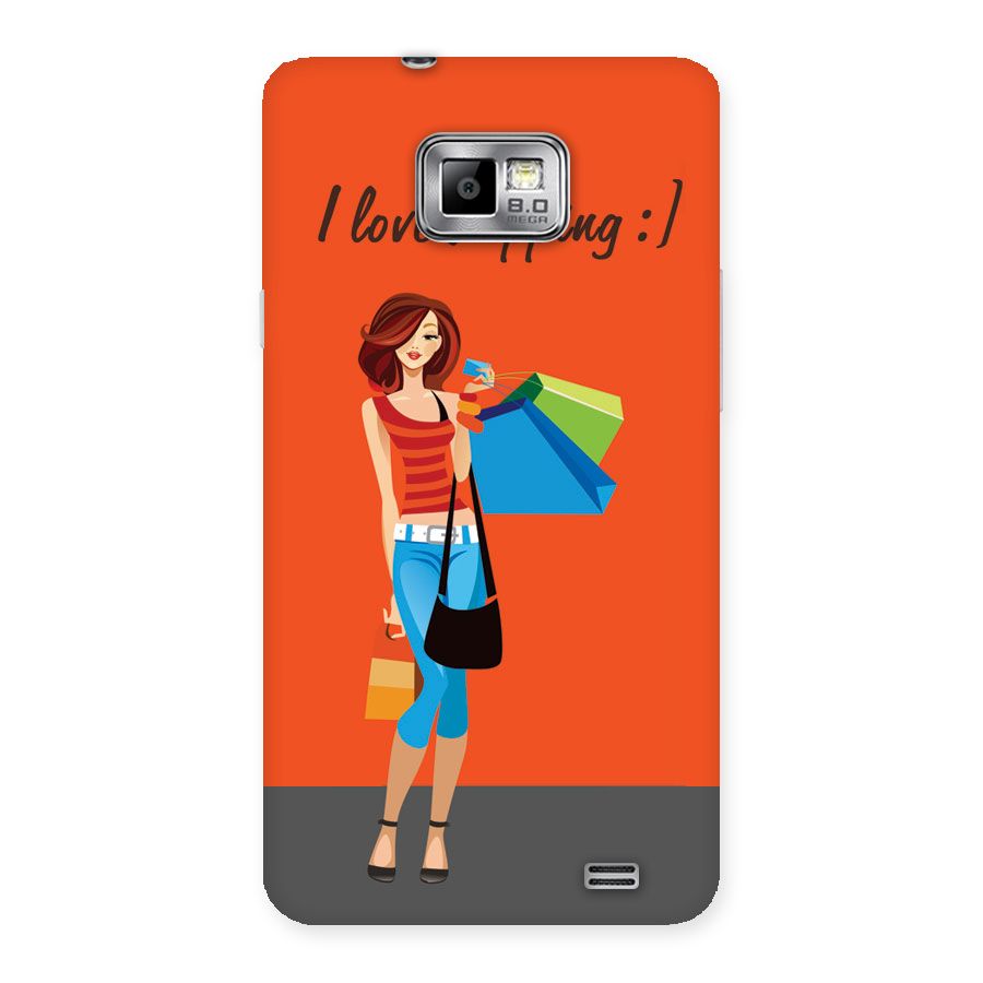 Love Shopping Classy Girl Back Case for Galaxy S2