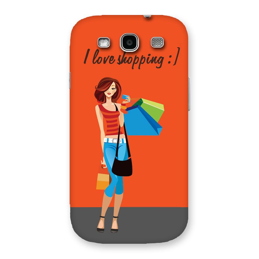 Love Shopping Classy Girl Back Case for Galaxy S3