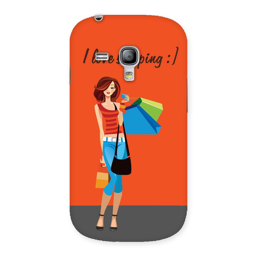 Love Shopping Classy Girl Back Case for Galaxy S3 Mini