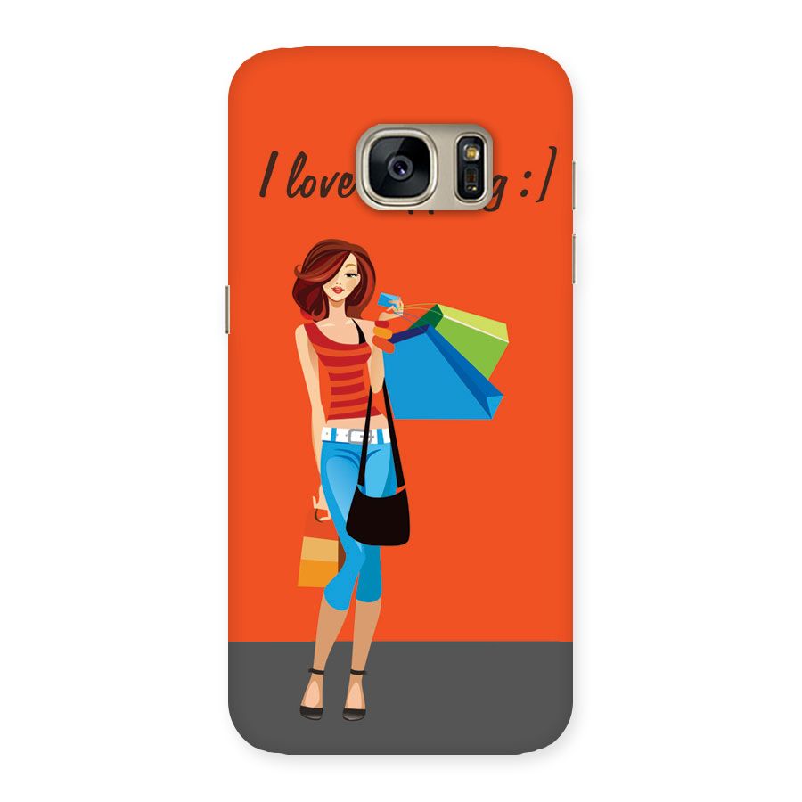 Love Shopping Classy Girl Back Case for Galaxy S7