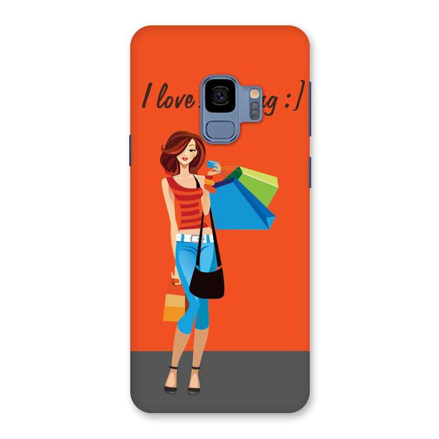 Love Shopping Classy Girl Back Case for Galaxy S9