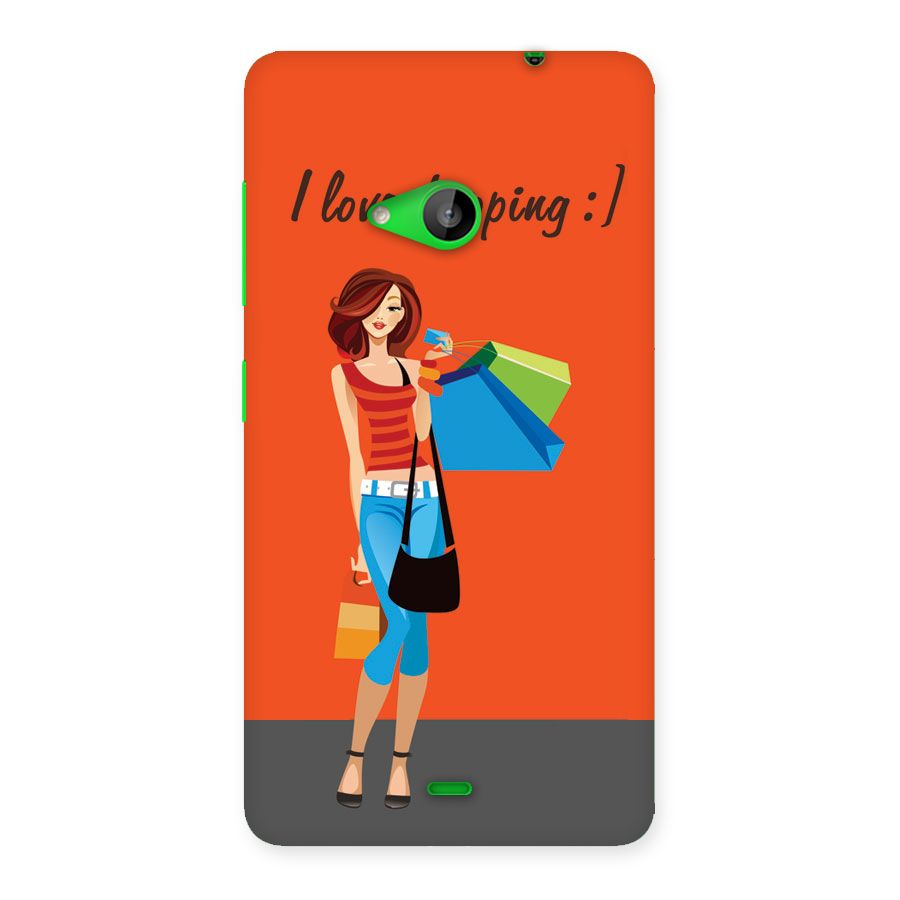 Love Shopping Classy Girl Back Case for Lumia 535