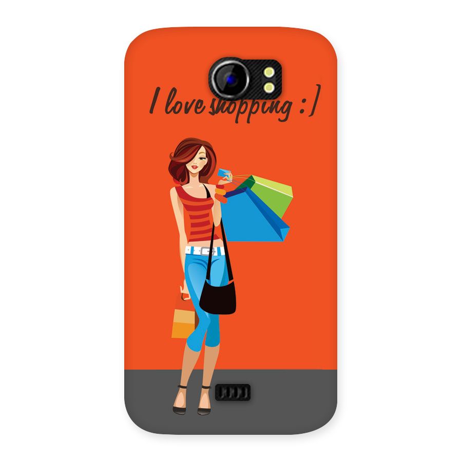 Love Shopping Classy Girl Back Case for Micromax Canvas 2 A110