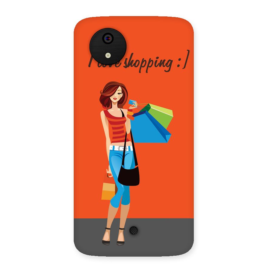 Love Shopping Classy Girl Back Case for Micromax Canvas A1