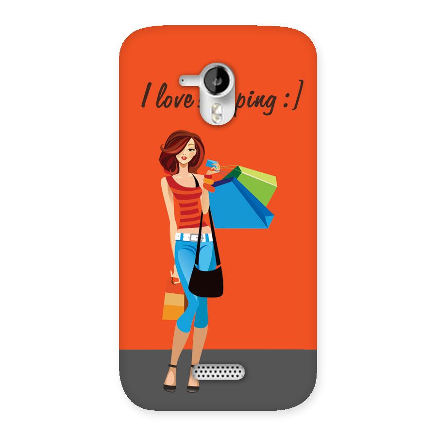Love Shopping Classy Girl Back Case for Micromax Canvas HD A116