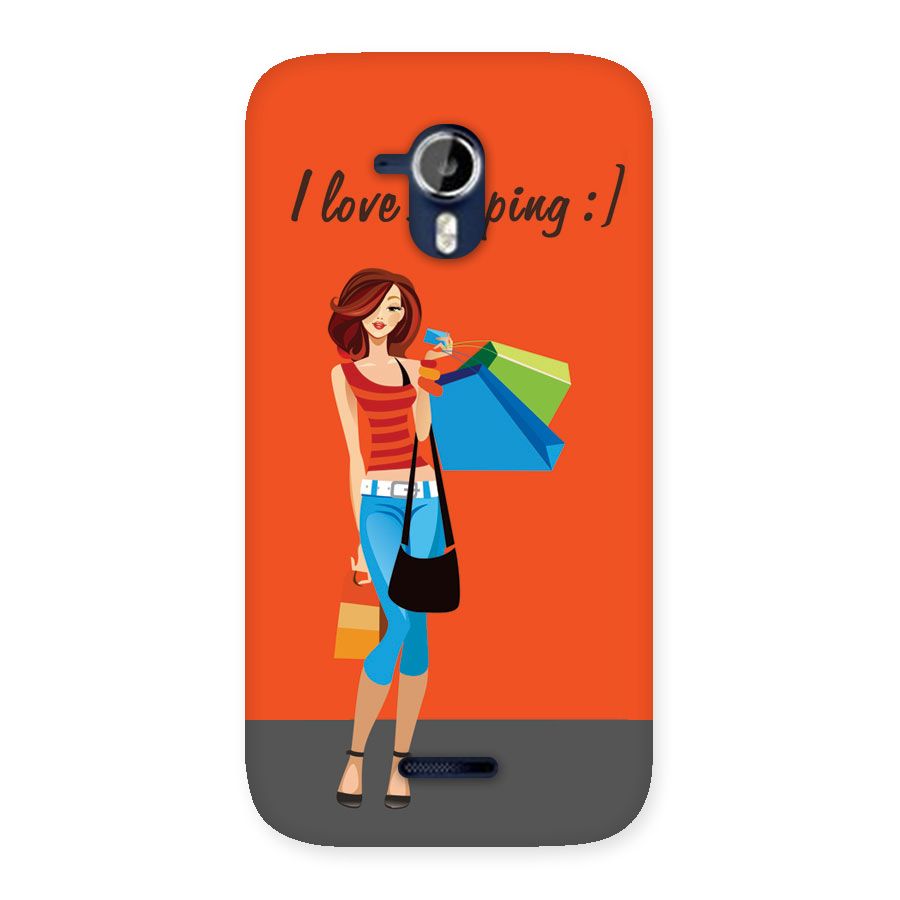 Love Shopping Classy Girl Back Case for Micromax Canvas Magnus A117