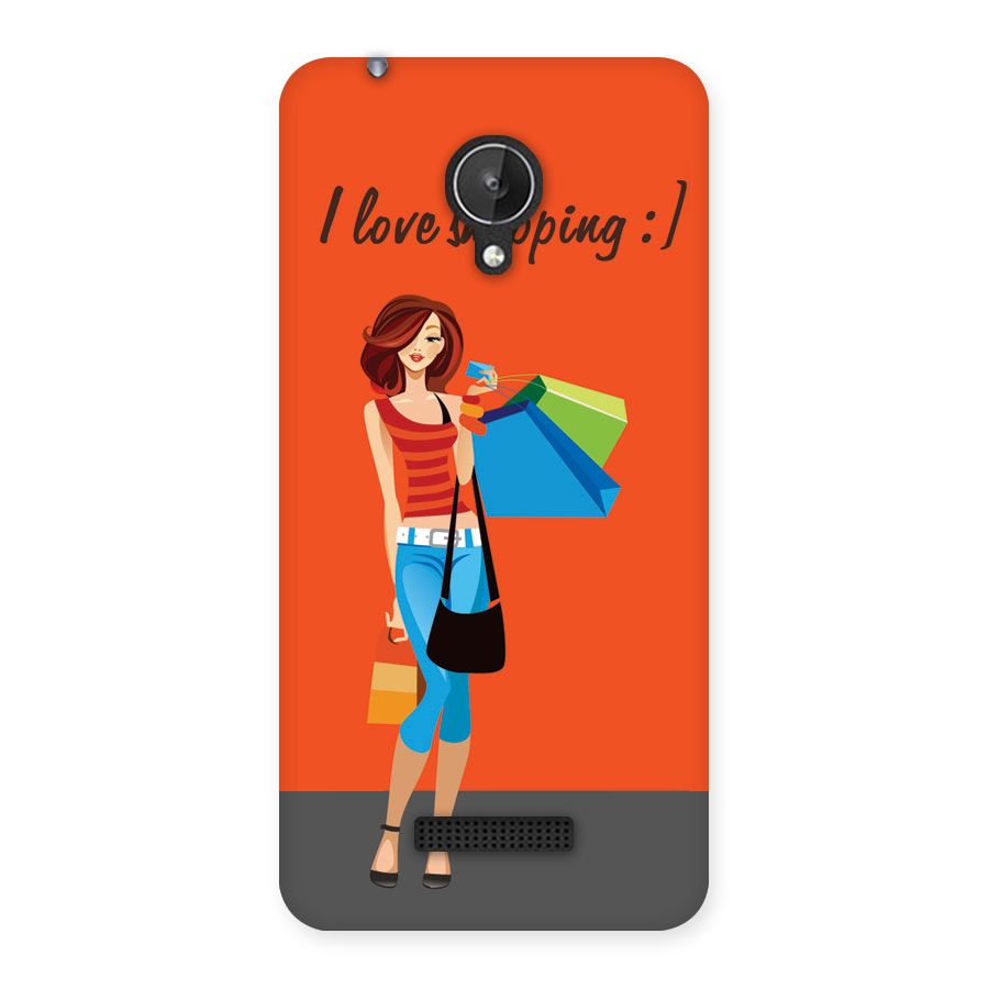 Love Shopping Classy Girl Back Case for Micromax Canvas Spark Q380