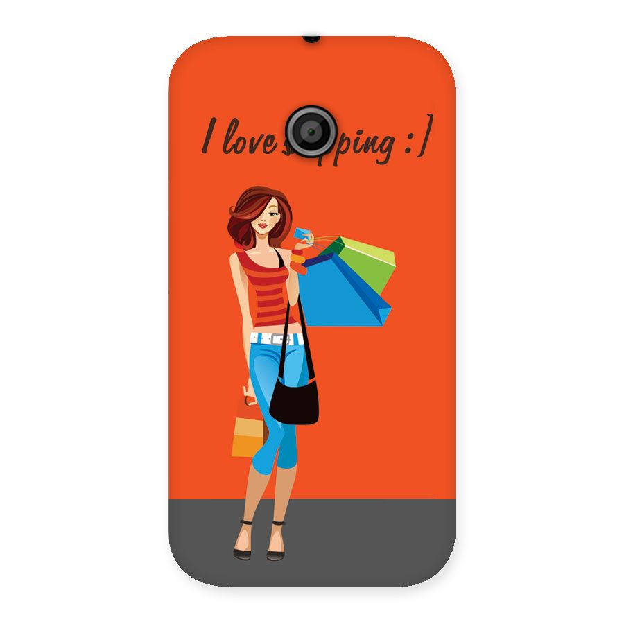 Love Shopping Classy Girl Back Case for Moto E
