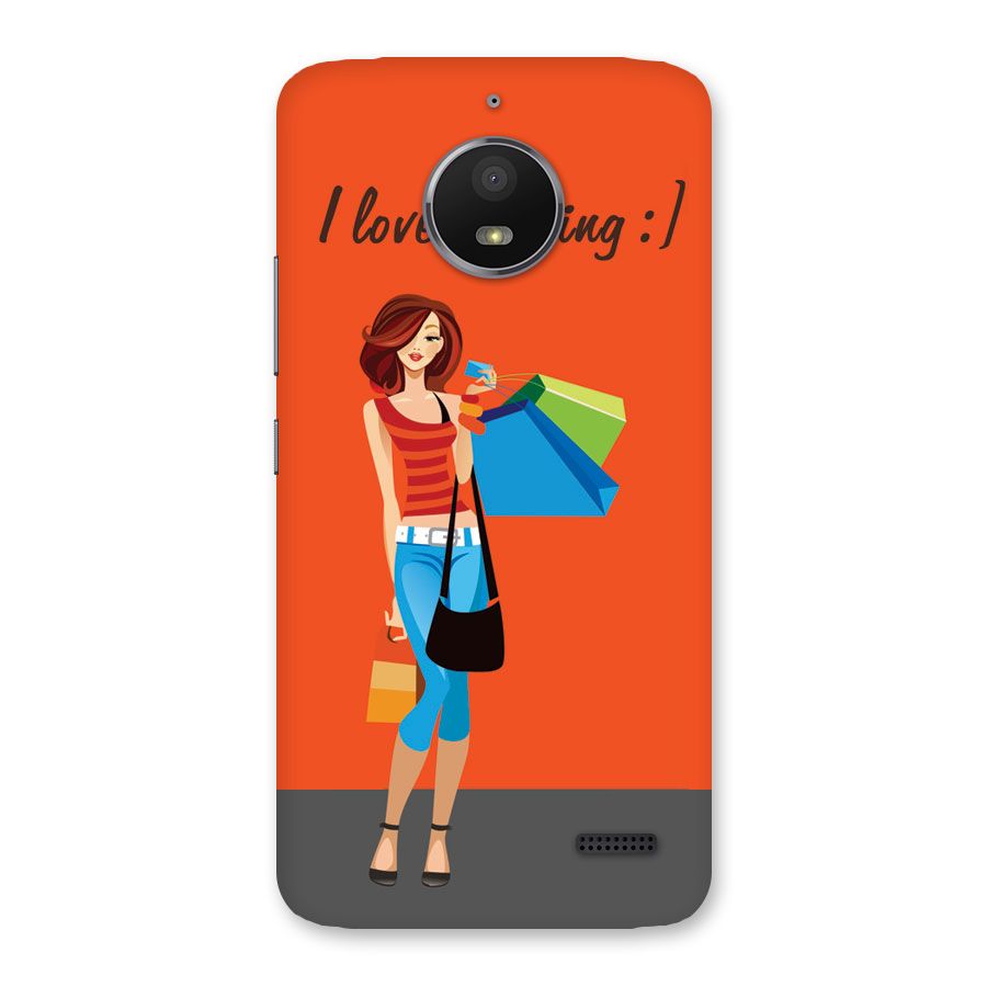 Love Shopping Classy Girl Back Case for Moto E4