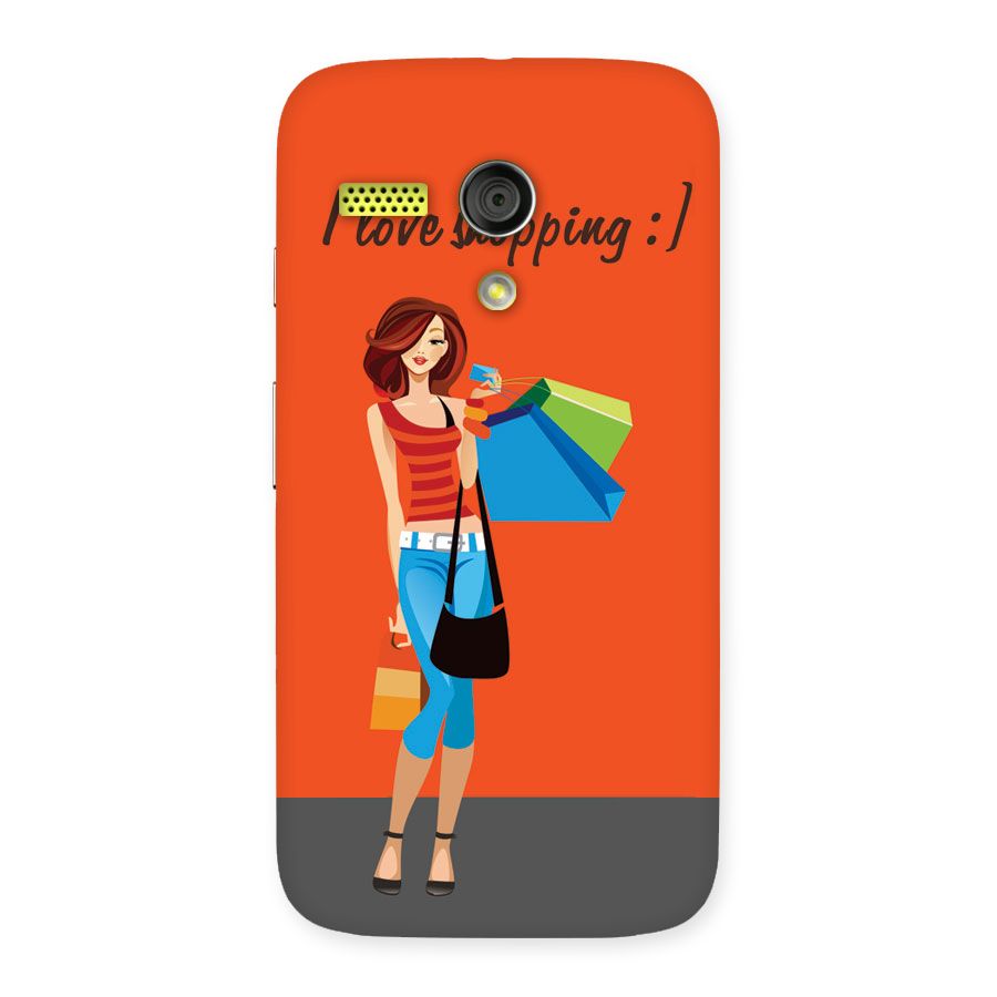 Love Shopping Classy Girl Back Case for Moto G