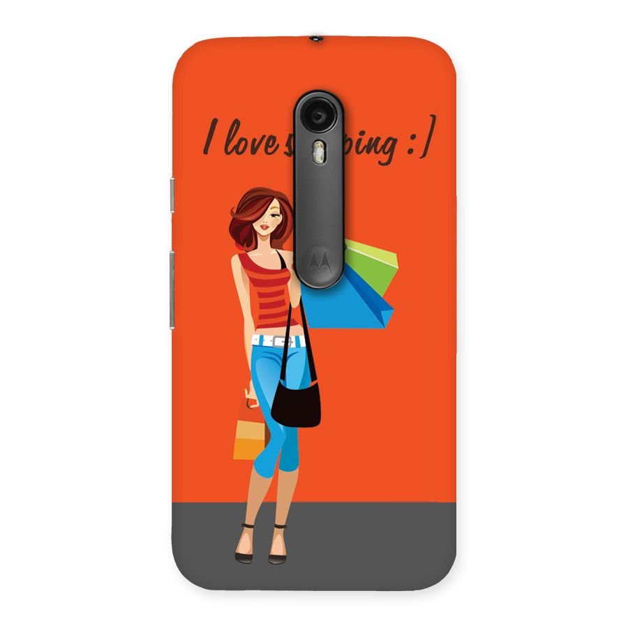 Love Shopping Classy Girl Back Case for Moto G3