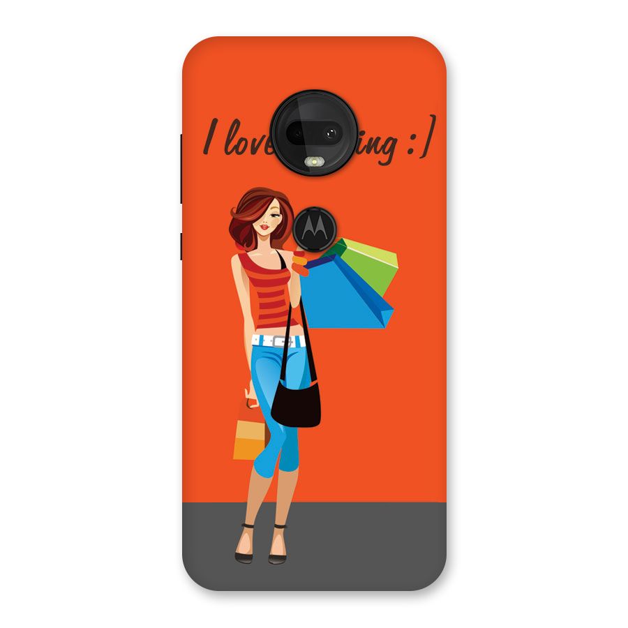 Love Shopping Classy Girl Back Case for Moto G7