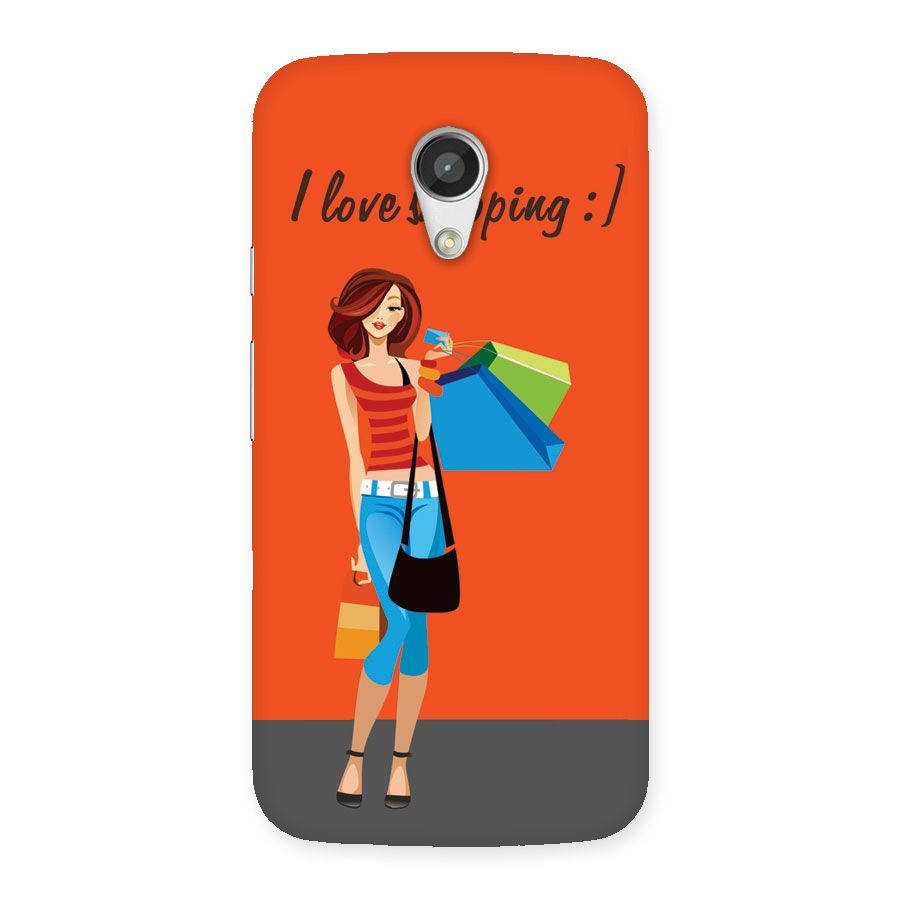 Love Shopping Classy Girl Back Case for Moto G 2nd Gen