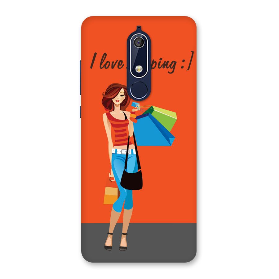 Love Shopping Classy Girl Back Case for Nokia 5.1