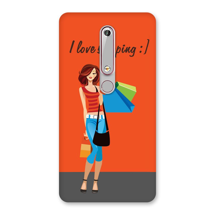 Love Shopping Classy Girl Back Case for Nokia 6.1