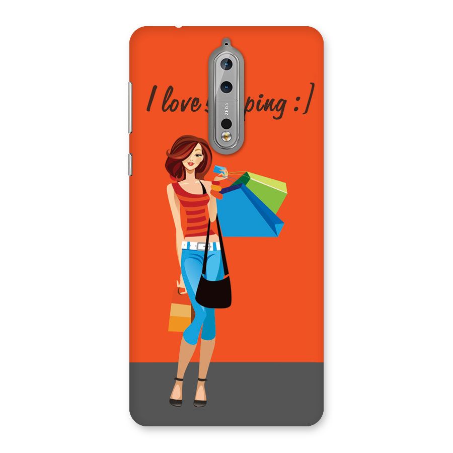Love Shopping Classy Girl Back Case for Nokia 8