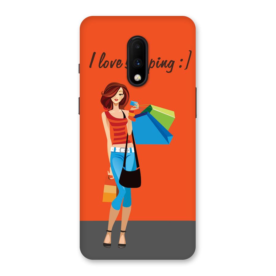 Love Shopping Classy Girl Back Case for OnePlus 7