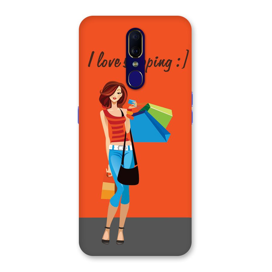 Love Shopping Classy Girl Back Case for Oppo A9