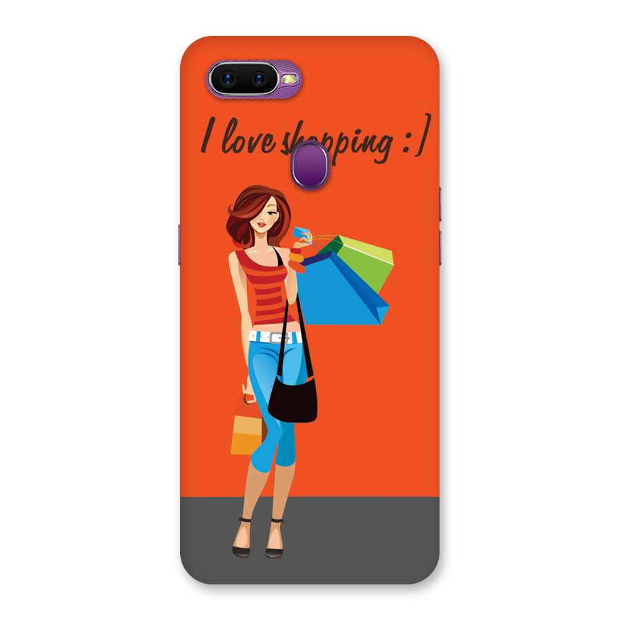 Love Shopping Classy Girl Back Case for Oppo F9