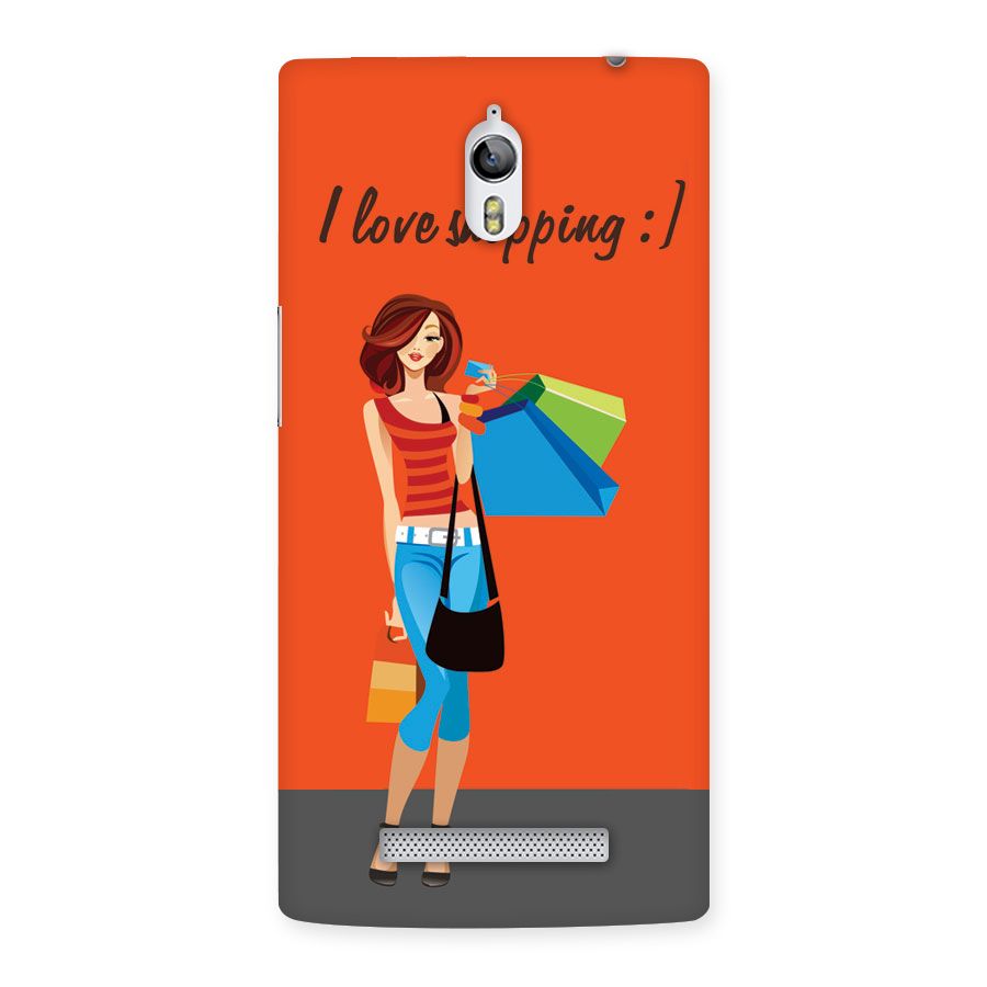 Love Shopping Classy Girl Back Case for Oppo Find 7