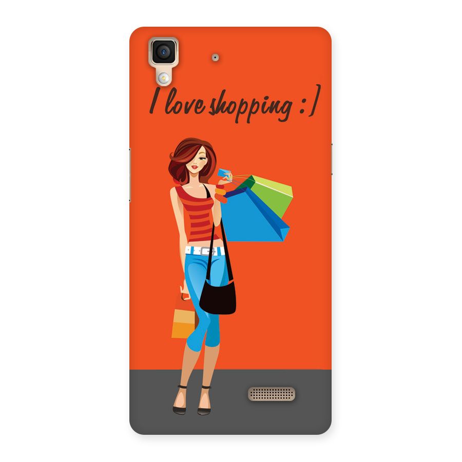 Love Shopping Classy Girl Back Case for Oppo R7