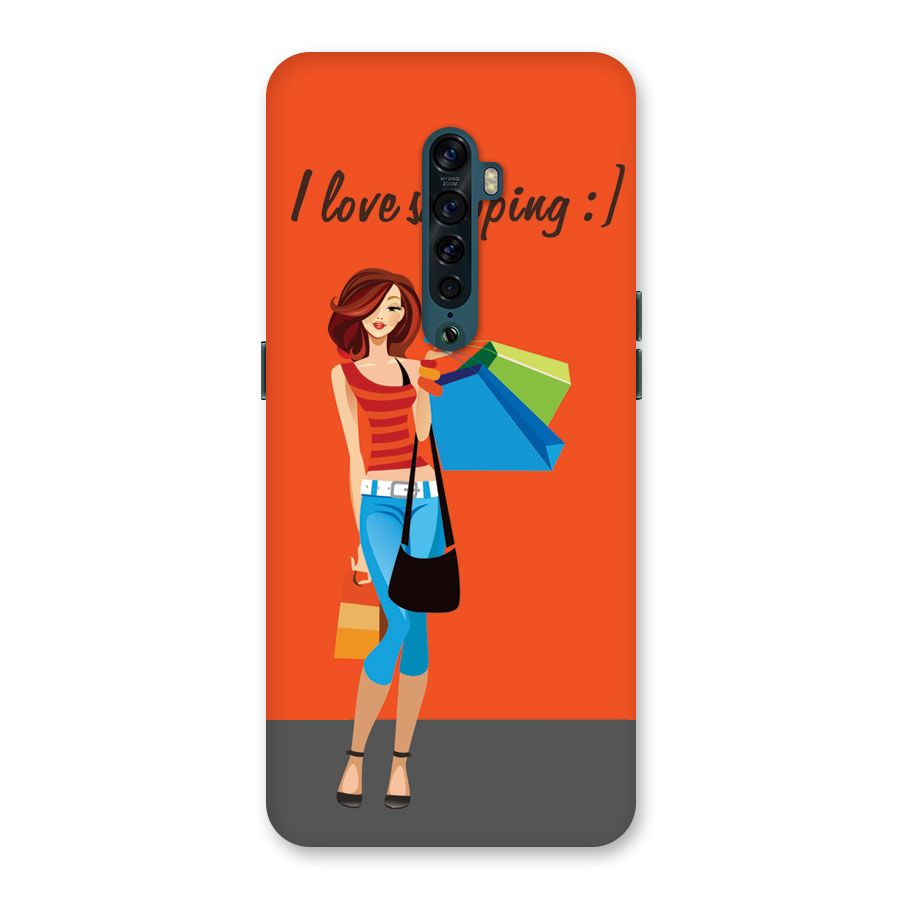 Love Shopping Classy Girl Back Case for Oppo Reno2