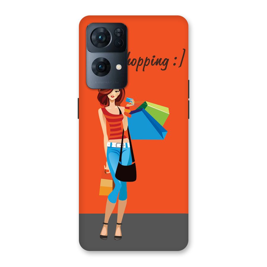 Love Shopping Classy Girl Back Case for Oppo Reno7 Pro 5G