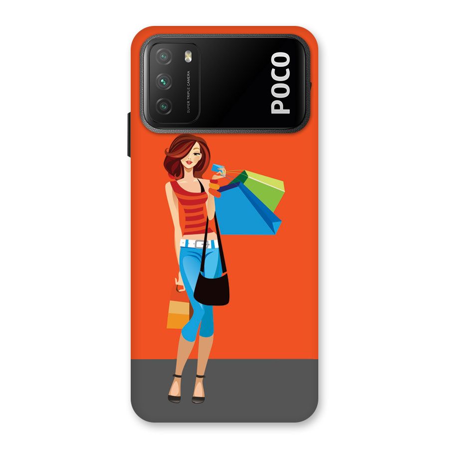 Love Shopping Classy Girl Back Case for Poco M3