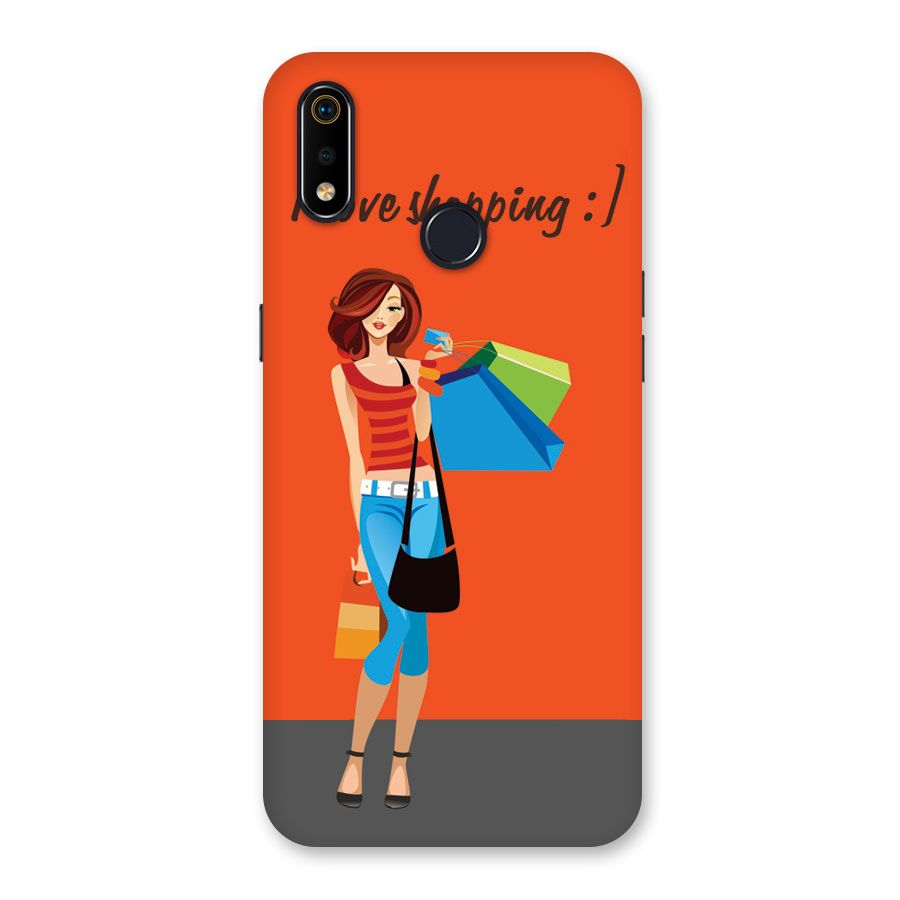 Love Shopping Classy Girl Back Case for Realme 3i