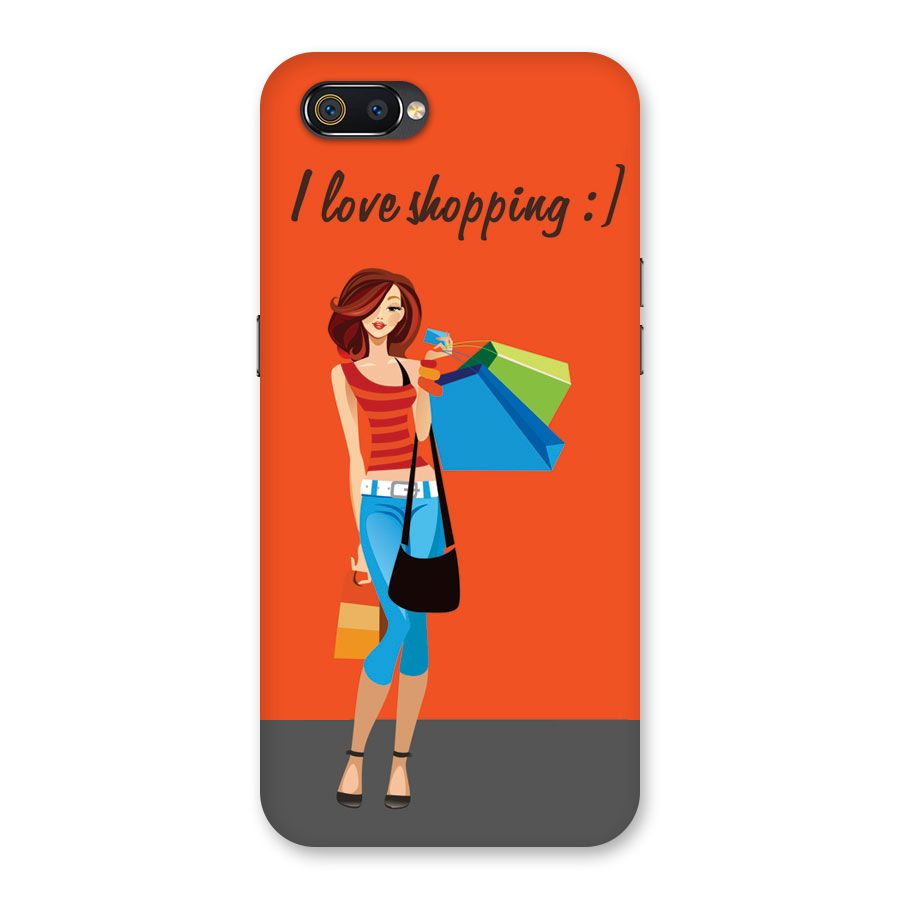 Love Shopping Classy Girl Back Case for Realme C2
