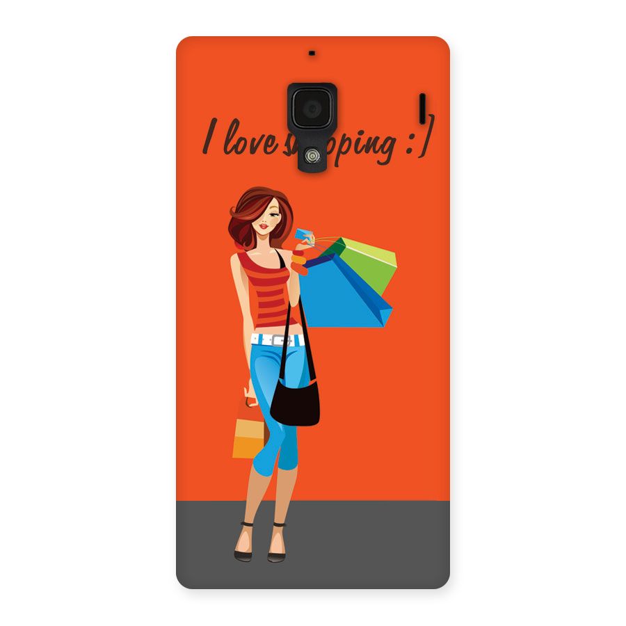 Love Shopping Classy Girl Back Case for Redmi 1S