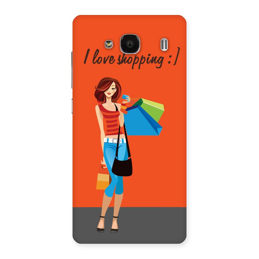 Love Shopping Classy Girl Back Case for Redmi 2s