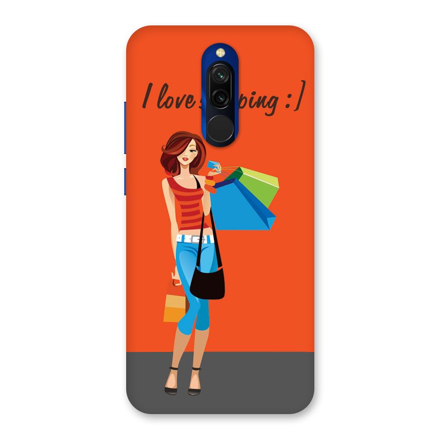 Love Shopping Classy Girl Back Case for Redmi 8