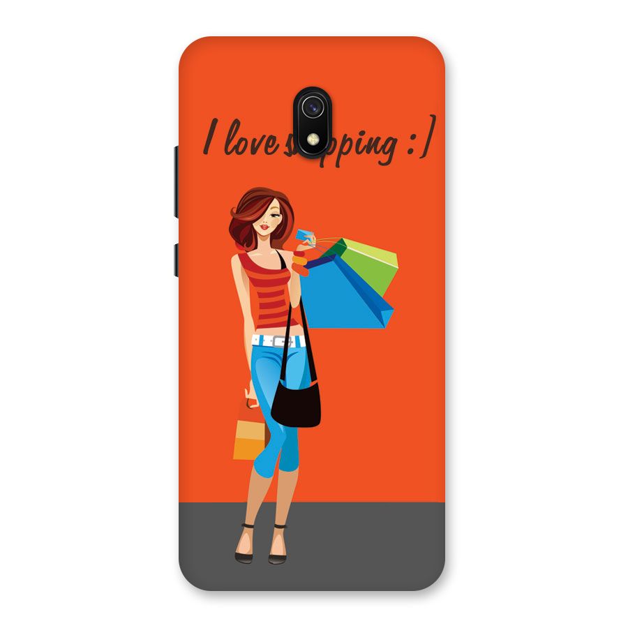 Love Shopping Classy Girl Back Case for Redmi 8A