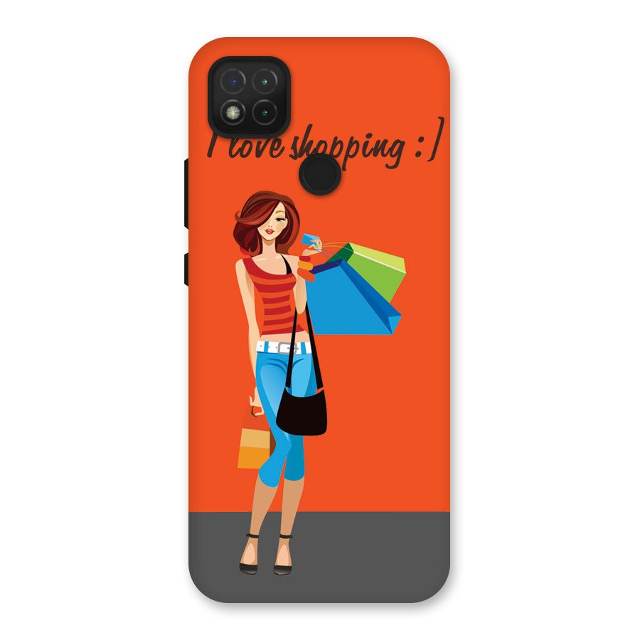 Love Shopping Classy Girl Back Case for Redmi 9C