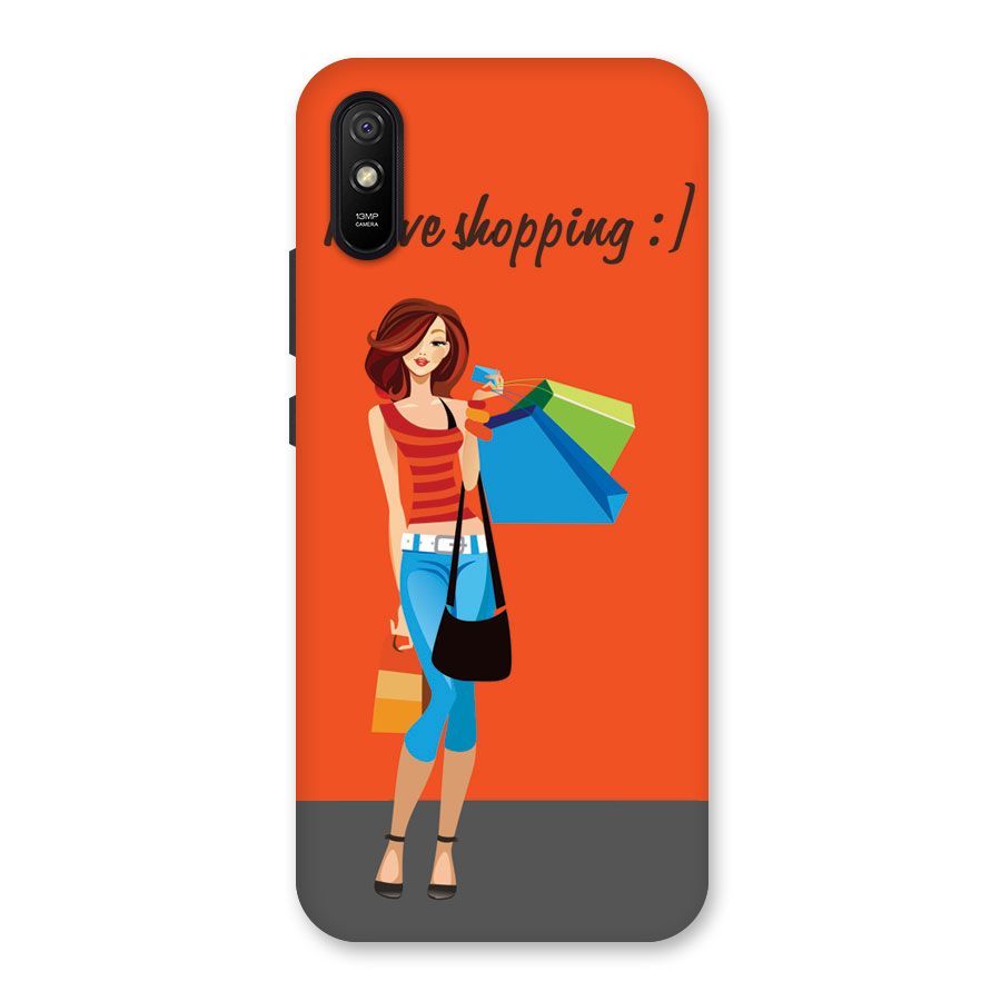 Love Shopping Classy Girl Back Case for Redmi 9i