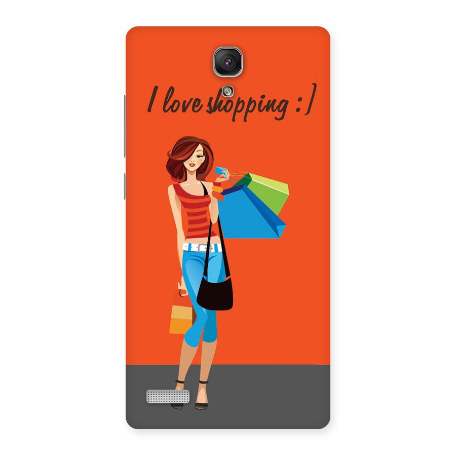 Love Shopping Classy Girl Back Case for Redmi Note