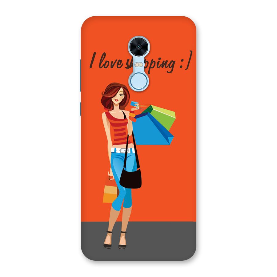 Love Shopping Classy Girl Back Case for Redmi Note 5
